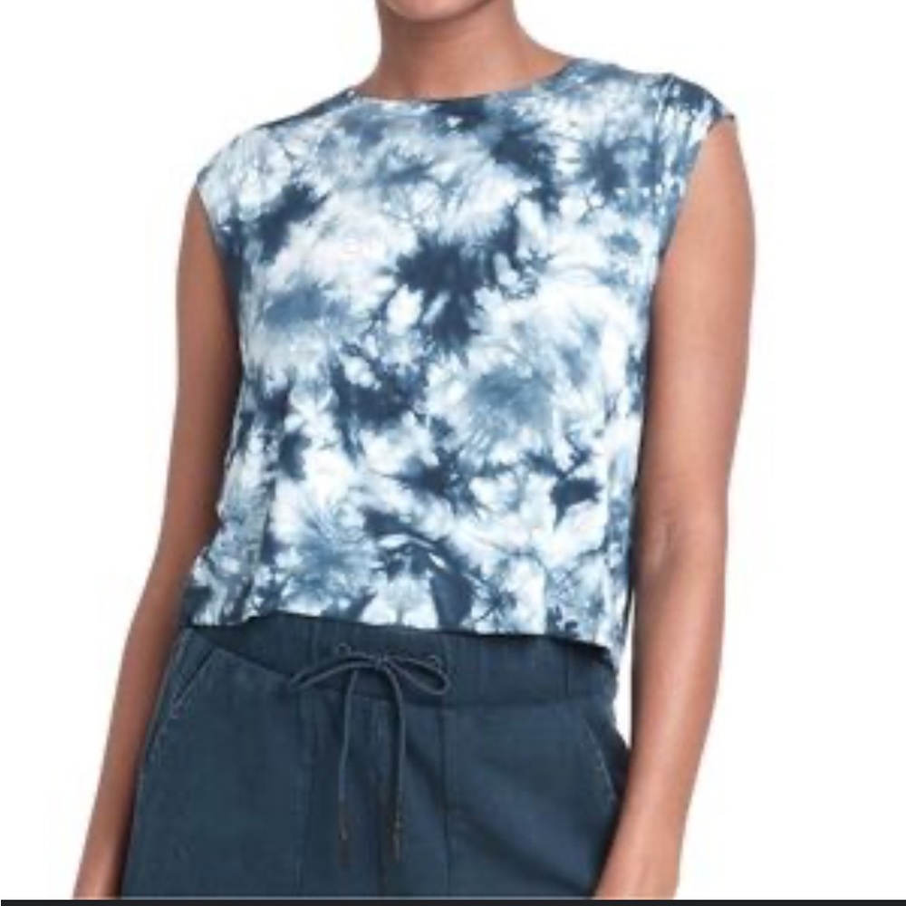 JoyLab | Like new blue tie dye raglan sleeveless crewneck workout tee shirt